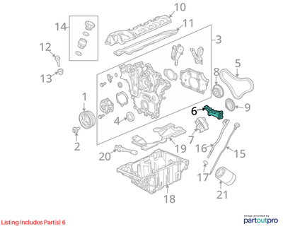 2009 Chevrolet LuminaS Upper Primary Timing Chain Guide Used OEM 12597417