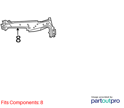 2014 Audi A6 Inner D-Pillar Reinforcement Panel OEM 4G5809289