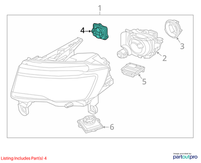 2015 Jeep Grand Cherokee Right Headlight Control Module Used OEM 68209771AA
