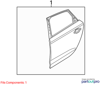 2012–2018 Audi A6 / S6 Left Rear Door Shell Body Panel Used OEM 4G5833051