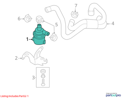 Audi 2013-2015 A4 Engine Auxiliary Water Pump 059121012B