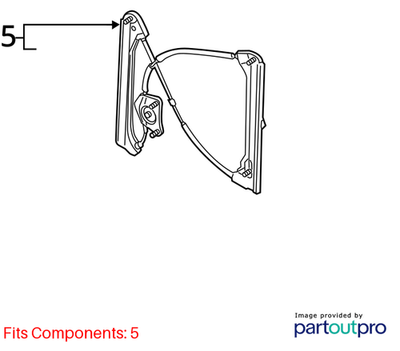 Volkswagen 2012-2020 Passat Window Regulator 561837461D