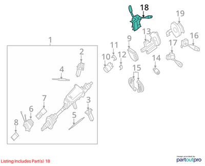 Mercedes-Benz 07-14 S550 Steering Column Switch 2215404501