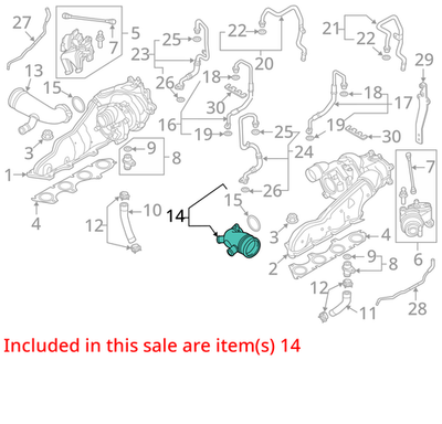 1987-2017 Audi S7 Turbocharger Inlet Hose Left 079129571P