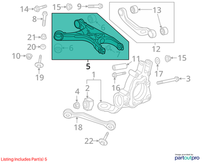Audi 2012-2018 A6 Suspension Control Arm 8R0505311F