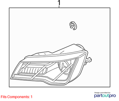 Audi 2014-2015 Audi RS7 Headlight Assembly 4G8941043B