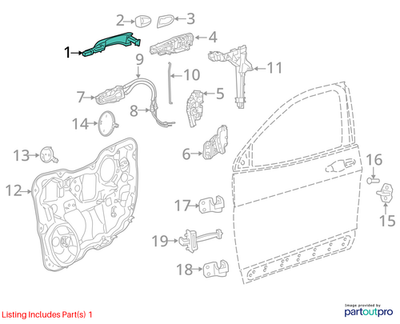Jeep 2014-2023 Cherokee Exterior Door Handle 1SZ26AXRAG