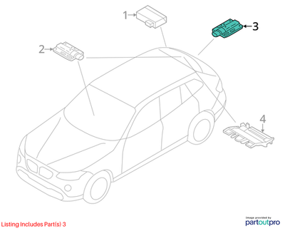 2011–2014 BMW X6 Bumper Passive Access Antenna Used OEM 61356922212