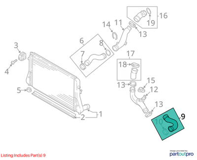 Volkswagen 2012-2026 Volkswagen Jetta Intercooler Pipe 5C0145834