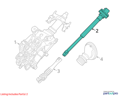 2013 BMW 520i Steering Shaft USED OEM 32306776108