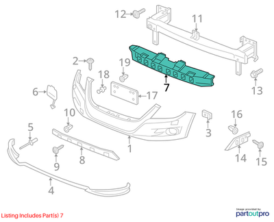2012-2018 Volkswagen Tiguan Bumper Impact Absorber 5N0807248F