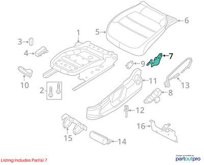 2011–2015 VW Jetta Front Right Seat Height Adjust Lever OEM 5C6881092