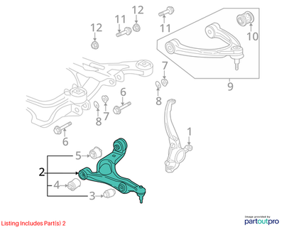 Volkswagen 11-17 Touareg Suspension Control Arm 7P0407151E