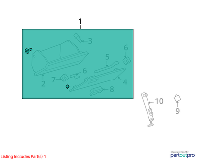 Chevrolet 2010-2015 Camaro Instrument Panel Compartment 22943366