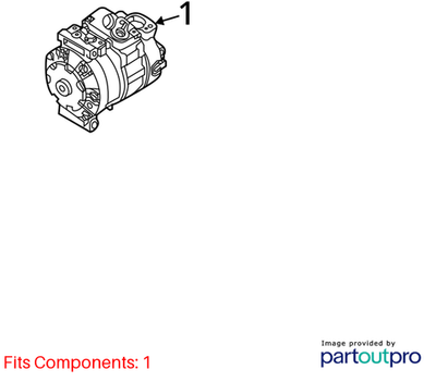 2014 Volkswagen Passat A/C Compressor Used OEM 1K0820808H