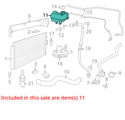 2012-2017 Fiat 500 Engine Coolant Reservoir 55111314AC