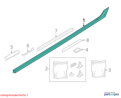 2013 Audi A6 Quattro Rocker Panel Guard Used OEM 4G0853855FGRU