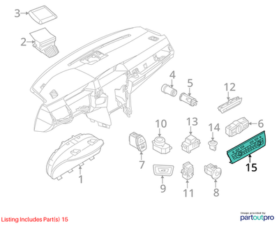 2013 BMW 520i F10 Radio Climate Control Panel Repair Kit Used OEM 61319328425