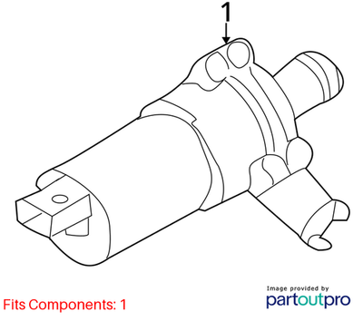 Audi 2006-2009 A3 Auxiliary Water Pump 3D0965561D