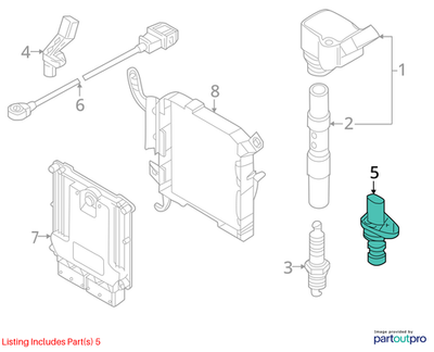 Audi 2009-2012 A4 Engine Crankshaft Position Sensor 06H906433D