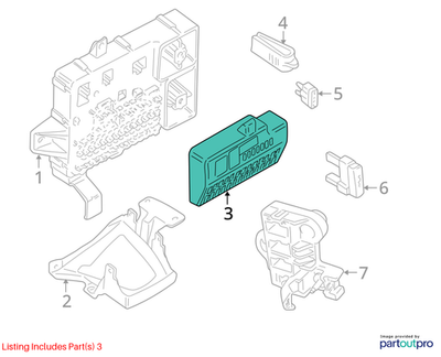 2000 Jaguar S-Type Passenger Cabin Fuse Box & Protective Cover Used OEM XR84833