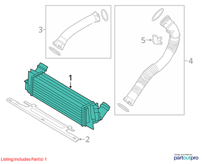 2012 BMW X6 Charge‑Air Intercooler Used OEM 17517809321