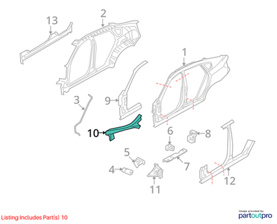 2012 BMW X6 Right Supporting Strut Used OEM 41117174274