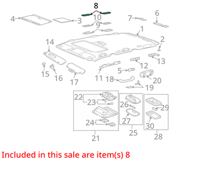 2004 Lexus SC430 Roof Opening Trim Bracket 5377660020