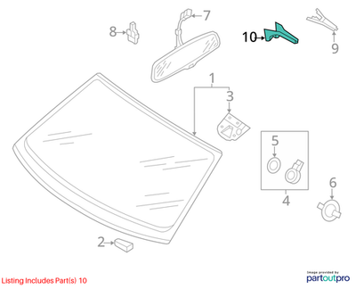 Audi 09-21 Q5 Interior Rear View Mirror Cover 8R08575934PK
