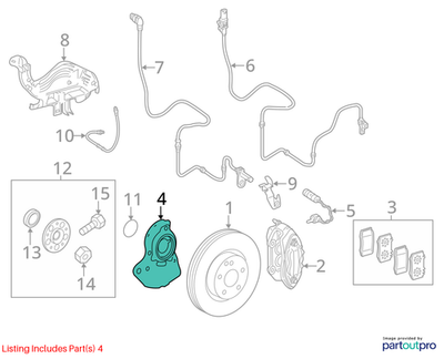Mercedes-Benz Brake Dust Shield 2214202544