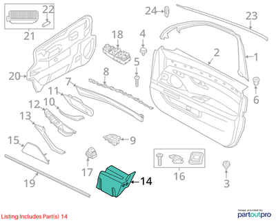 2013 BMW 520i F10 Front Right Door Deform Element Crashpad Used OEM 51717196756