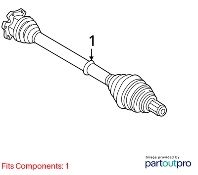 2011-2018 Audi Q5 Cv Axle Assembly 4G0407271F