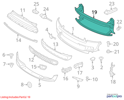 2011-2015 MINI Cooper Front Bumper Carrier Reinforcement Used OEM 51117296635
