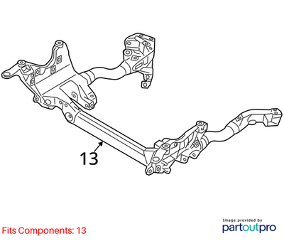 2013 Audi A4 Quattro Engine Cradle Used OEM 8K0399315G