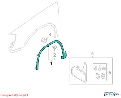 Volkswagen 2009-2018 Tiguan Wheel Arch Molding 5N0854731A9B9