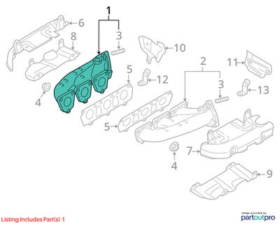 Audi 2017-2019 SQ5 Exhaust Manifold 06E253032AC