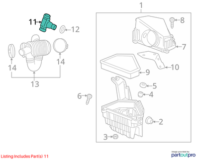 Cadillac 2009-2015 CTS Mass Air Flow Sensor 23256991
