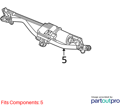 Audi Q5 Windshield Wiper Motor 2.0L TFSI Automatic 8R1955023D