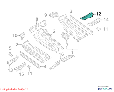 2012 Audi A4 Front Right Seat Track Support Bracket Used OEM 8K0803174A