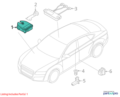 2010 Audi A4 Anti-Theft Alarm Siren Used OEM 1K0951605F