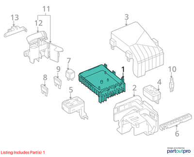 Volkswagen 2007-2016 Passat Fuse Relay Plate Box 1K0937124Q