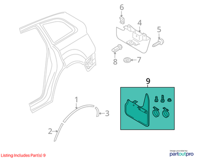 Audi Splash Guards Rear 4L0075101