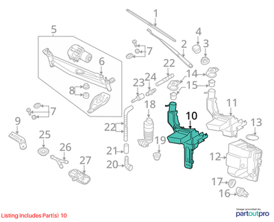 Volkswagen 2009-2012 Volkswagen CC Washer Fluid Reservoir 3C8955453C