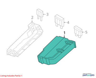 2012 Audi A4 Fuse Holder / Fuse Panel Used OEM 4H0941824