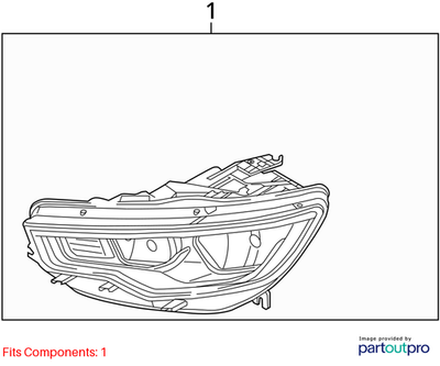 2013 Audi A6 Quattro Left Halogen Headlight Used OEM 4G0941003P