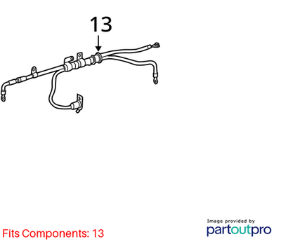 Mercedes-Benz 09-10 S63 AMG Positive Cable 2214400708
