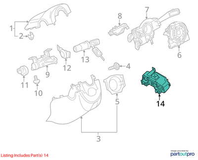 Volkswagen 11-18 VW Jetta Steering Column Lock Immobilizer Module 5K0905861