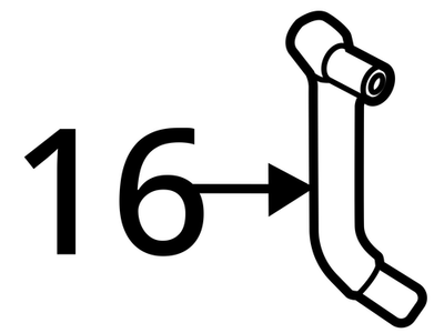 2021-2025 Audi RSQ8 Radiator Coolant Hose Rear 4M0121449EE