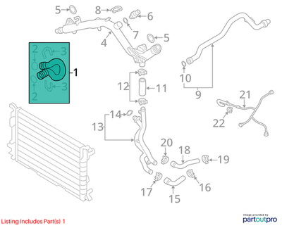 Audi 2013-2017 Q5 Radiator Coolant Hose Upper 8R0121101C