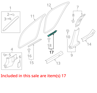 2014-2024 Infiniti Q50 Rear Sill Plate 769B24GA0A